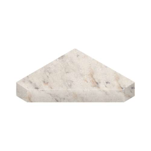 SMNCS1515-48 15-in x 15-in x 3-in Solid Surface Neo-Angle Corner Shower Seat, Butterscotch