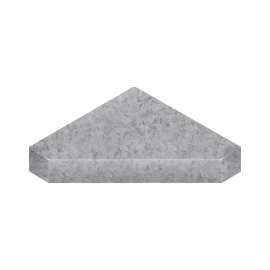 SMNCS1515-73 15-in x 15-in x 3-in Solid Surface Neo-Angle Corner Shower Seat, Fossil