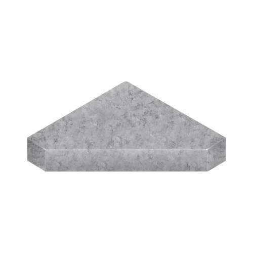 SMNCS1515-73 15-in x 15-in x 3-in Solid Surface Neo-Angle Corner Shower Seat, Fossil