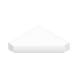 SMNCS1515-PW11 15-in x 15-in x 3-in Solid Surface Neo-Angle Corner Shower Seat, Pure White