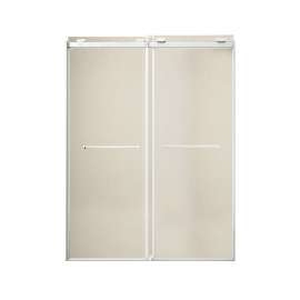 Samuel Müeller SMOBPT608009GP-M Olivia 60-in x 80-in Bypass Shower Door With 11/32-in Golden Sparkling Glass And Royston Handles