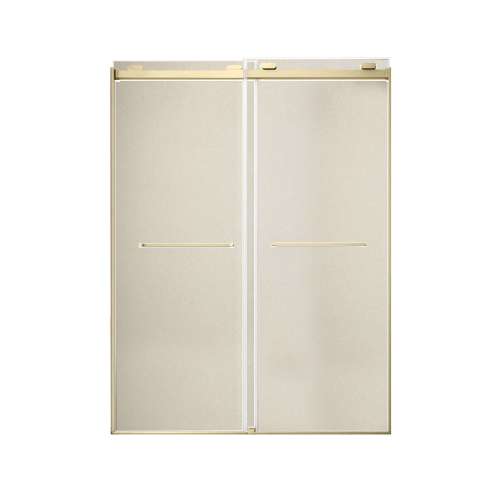 Samuel Müeller SMOBPT608009GP-CB Olivia 60-in x 80-in Bypass Shower Door With 11/32-in Golden Sparkling Glass And Royston Handles, Champagne Bronze