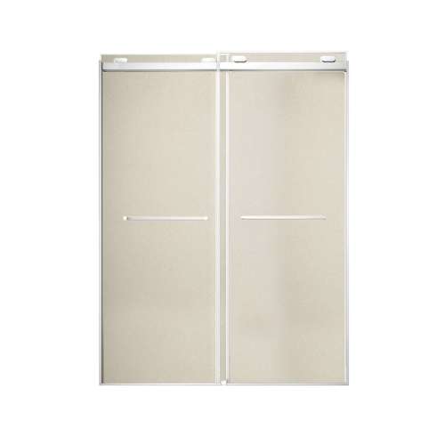 Samuel Müeller SMOBPT608009GP-PC Olivia 60-in x 80-in Bypass Shower Door With 11/32-in Golden Sparkling Glass And Royston Handles, Polished Chrome