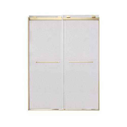 Samuel Müeller SMOBPT608009SP-CB Olivia 60-in x 80-in Bypass Shower Door With 11/32-in Silver Sparkling Glass And Royston Handles, Champagne Bronze