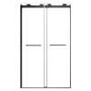 SMOBPT488008C-MB Olivia 48-in x 80-in Bypass Shower Door With 5/16-in Clear Glass And Royston Handles, Matte Black