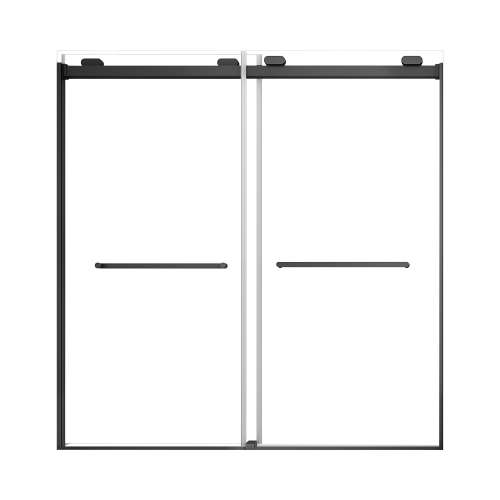 SMOBPT606208C-MB Olivia 60-in x 62-in Bypass Shower Door With 5/16-in Clear Glass And Royston Handles, Matte Black