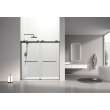 SMOBPT606208C-MB Olivia 60-in x 62-in Bypass Shower Door With 5/16-in Clear Glass And Royston Handles, Matte Black