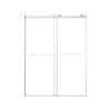 SMOBPT608008C-BS Olivia 60-in x 80-in Bypass Shower Door With 5/16-in Clear Glass And Royston Handles, Brushed Stainless