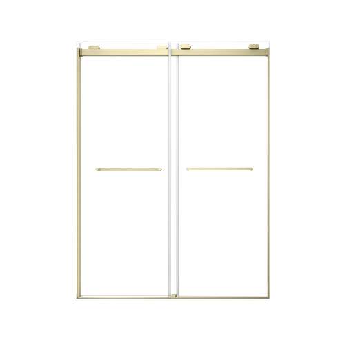 SMOBPT608008C-CB Olivia 60-in x 80-in Bypass Shower Door With 5/16-in Clear Glass And Royston Handles, Champagne Bronze