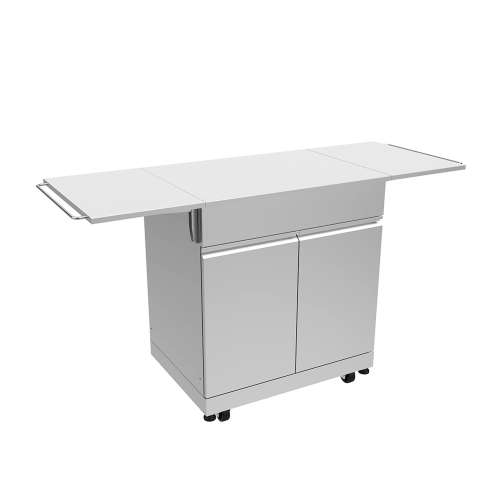 Samuel Mueller SMOUCS3224 Outdoor Kitchen 32-in x 24-in x 37-in Single Utility Cabinet With Folding Shelves, Stainless Steel