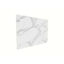 Porcelyte 60-inch x 47-inch Shower Wall Panel - Back Bottom, Tuscany White, SMPOWBB6047-81