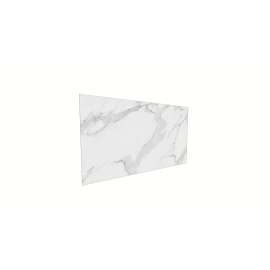 Porcelyte  60-inch x 35-inch Shower Wall Panel - Back Top (LED), Tuscany White, SMPOWBT6035-81