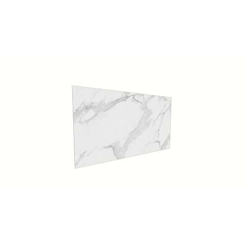 Porcelyte  60-inch x 35-inch Shower Wall Panel - Back Top (LED), Tuscany White, SMPOWBT6035-81