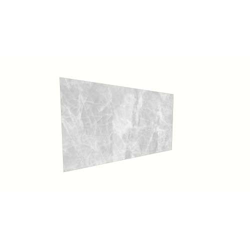 Porcelyte  60-inch x 35-inch Shower Wall Panel - Back Top (LED), Apodo Ice Grey, SMPOWBT6035-84