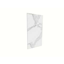 Porcelyte 72-inch x 47-inch Shower Wall Panel - Back Top (LED), Tuscany White, SMPOWBT7247-81