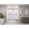 Porcelyte 60-in x 36-in x 108-in Lighted Shower Wall Kits, Tuscany White, SMPOWK6036108-81