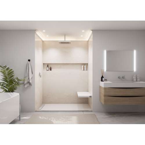 Porcelyte 72-in x 36-in x 108-in Lighted Shower Kits, Sharona, SMPOWKF7236108C-82