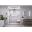 Porcelyte 60-in x 36-in x 108-in Lighted Shower Wall Kits, Apodo Ice Grey, SMPOWK6036108-84