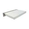 SMPPS1414UP-01BS Penelope 14-in x 14-in x 2-in Fold Up Padded Shower Seat With Brushed Stainless Hardware, White