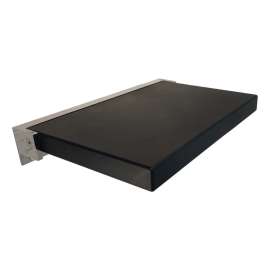 SMPPS1420UP-09PC Penelope 14-in x 20-in x 2-in Fold Up Padded Shower Seat With Polished Chrome Hardware, Black