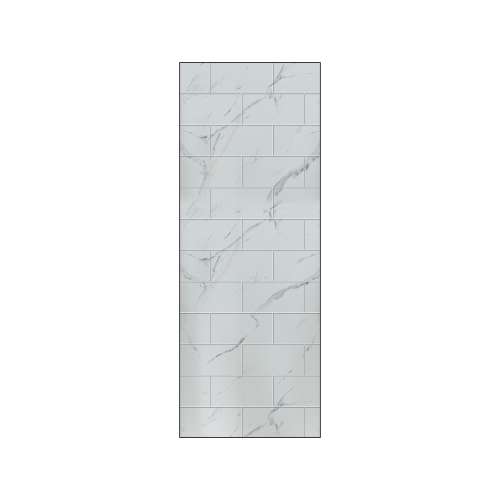 SMPPW3696-60 Pioneer Plus 36-in x 96-in Shower Wall Panel, Dolomite (8-in x 16-in Horizontal Tile Pattern with Stone Color)