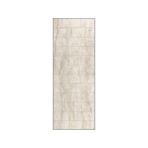 SMPPW3696-62 Pioneer Plus 36-in x 96-in Shower Wall Panel, Andes (8-in x 16-in Horizontal Tile Pattern with Stone Color)
