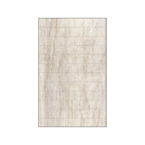 SMPPW6096-62 Pioneer Plus 60-in x 96-in Shower Wall Panel, Andes (8-in x 16-in Horizontal Tile Pattern with Stone Color)