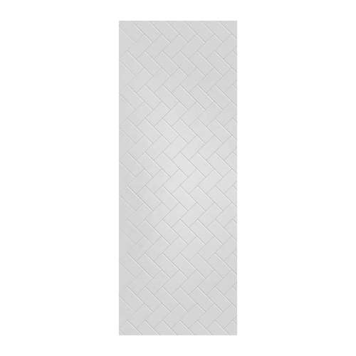 SMPW3696-431 Pioneer 36-in x 96-in Glue to Wall Wall Panel, White (Textured Herringbone Pattern)