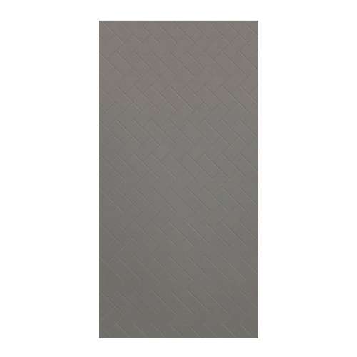 SMPW4896-440 Pioneer 48-in x 96-in Glue to Wall Wall Panel, Dark Grey (Textured Herringbone Pattern)