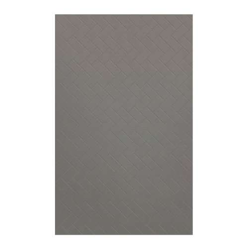 SMPW6096-440 Pioneer 60-in x 96-in Glue to Wall Wall Panel, Dark Grey (Textured Herringbone Pattern)