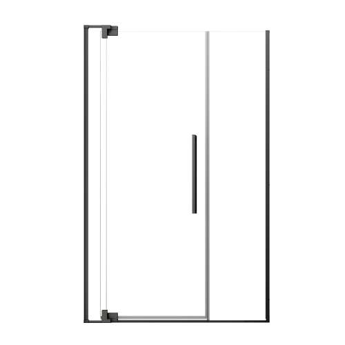 SMRDPD4876108C-MB Reverie Duo 48-in x 76-in Pivot Shower Door With 5/16-in Clear Glass And Sampson Double-Sided Handles, Matte Black