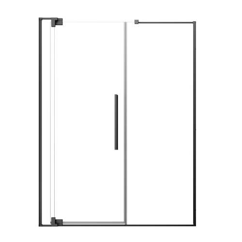 SMRDPD6076108C-MB Reverie Duo 60-in x 76-in Pivot Shower Door With 5/16-in Clear Glass And Sampson Double-Sided Handles, Matte Black