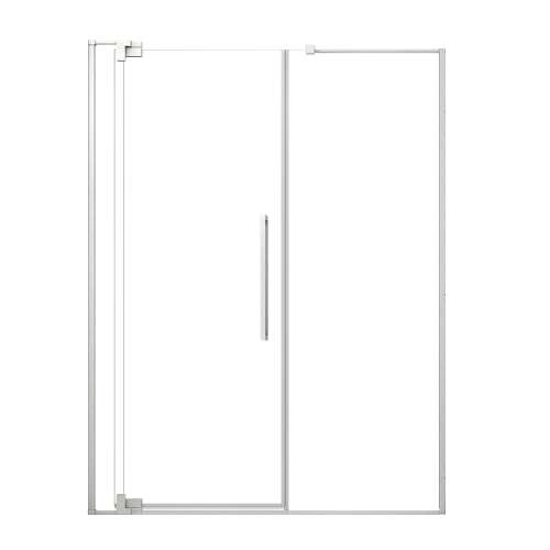 SMRDPD6676108C-PC Reverie Duo 66-in x 76-in Pivot Shower Door With 5/16-in Clear Glass And Sampson Double-Sided Handles, Polished Chrome
