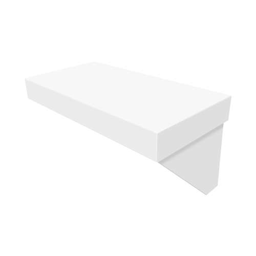 Samuel Müeller SMRSK2412-1001 24-in x 12.5-in x 15-in Rectangular Shower Seat, Arctic White