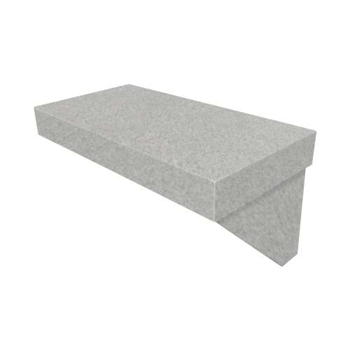 Samuel Müeller SMRSK2412-27 24-in x 12.5-in x 15-in Rectangular Shower Seat, Grey Stone