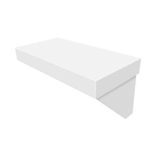 Samuel Müeller SMRSK2412-01 24-in x 12.5-in x 15-in Rectangular Shower Seat, White