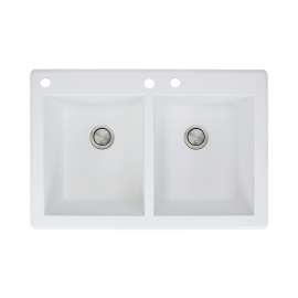 Renton Granite 33-in Drop-in Kitchen Sink - SMRTDE3322-CAD