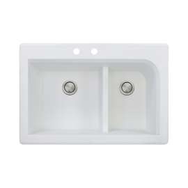 Renton Granite 33-in Drop-in Kitchen Sink - SMRTDJ3322-CB