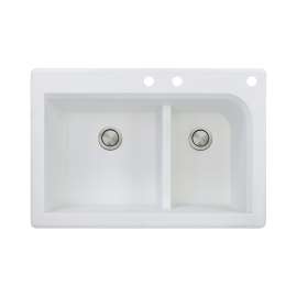 Renton Granite 33-in Drop-in Kitchen Sink - SMRTDJ3322-CDF