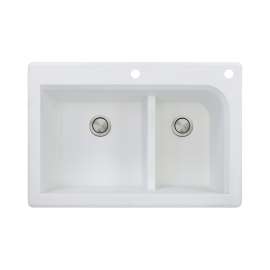 Renton Granite 33-in Drop-in Kitchen Sink - SMRTDJ3322-CF