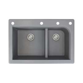 Renton Granite 33-in Drop-in Kitchen Sink - SMRTDJ3322-CAEF