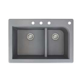 Renton Granite 33-in Drop-in Kitchen Sink - SMRTDJ3322-CBDF