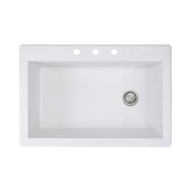 Renton Granite 33-in Drop-in Kitchen Sink - SMRTSS3322-CBD
