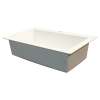 Samuel Müeller SMRTSS3322-01-CBD Renton 33-in x 22-in x 10-in Super Single Bowl Drop-In silQgranite Kitchen Sink With 3 CBD Faucet Holes, White