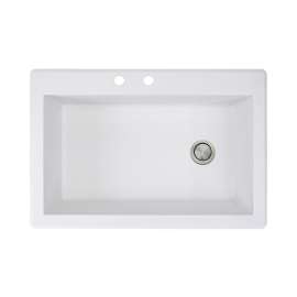 Renton Granite 33-in Drop-in Kitchen Sink - SMRTSS3322-CB