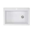 Samuel Müeller Renton Granite 33-in Drop-In Kitchen Sink Kit with Grids, Strainers and Drain Installation Kit - K-SMRTSS3322