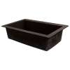 Samuel Müeller SMRTSS3322-12-CBD Renton 33-in x 22-in x 10-in Super Single Bowl Drop-In silQgranite Kitchen Sink With 3 CBD Faucet Holes, Espresso