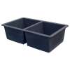 Samuel Müeller SMRUDE3118-17 Renton 32-in x 19-in x 10-in Equal Double Bowls Undermount silQgranite Kitchen Sink, Grey