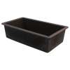 Samuel Müeller SMRUSS3118-12 Renton 32-in x 19-in x 10-in Super Single Bowl Undermount silQgranite Kitchen Sink, Espresso