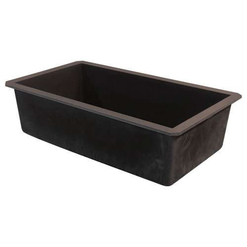 Samuel Müeller SMRUSS3118-12 Renton 32-in x 19-in x 10-in Super Single Bowl Undermount silQgranite Kitchen Sink, Espresso
